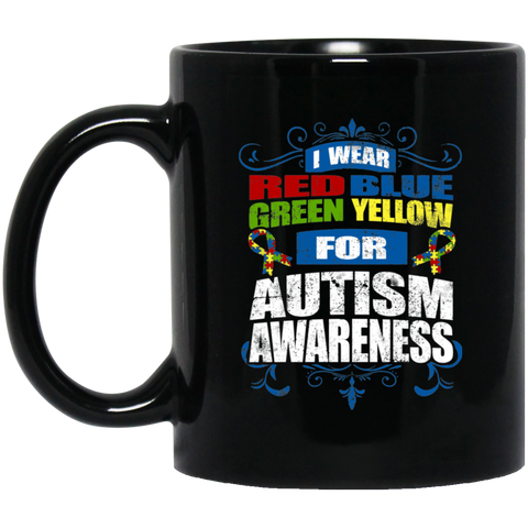 I Wear Colours for Autism Awareness! Mug - The Awareness Store