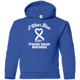 I Wear Blue! Prostate Cancer Awareness KIDS Hoodie