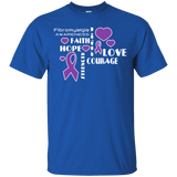 Hope Faith Love Fibromyalgia Awareness T-Shirt