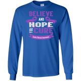Believe & Hope for a Cure Cystic Fibrosis Awareness Long sleeve & Sweater
