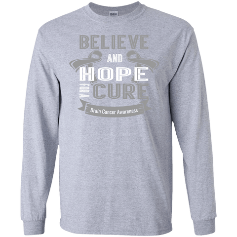 Believe & Hope For A Cure- Brain Cancer Awareness Long sleeve collection - The Awareness Store