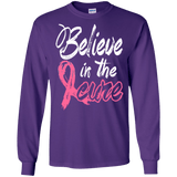 Believe in the cure - Breast Cancer Awareness Long Sleeves - The Awareness Store