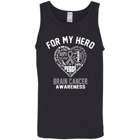 For My Hero...Brain Cancer Awareness Unisex Tank Top - The Awareness Store