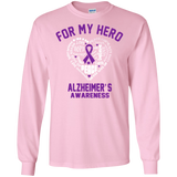 For my Hero! Alzheimer's Awareness Long Sleeve T-Shirt