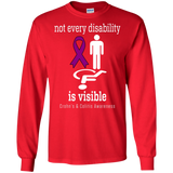 Not every disability is visible! Crohn’s & Colitis Awareness Long Sleeve T-Shirt