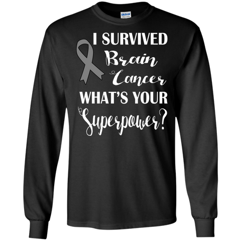 I Survived Brain Cancer! Long Sleeve T-Shirt - The Awareness Store