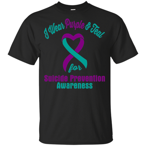 I Wear Purple & Teal!! Suicide Prevention Awareness KIDS t-shirt - The Awareness Store