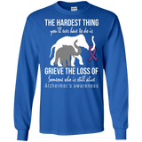 The hardest thing... Alzheimer’s Awareness Long Sleeve T-Shirt