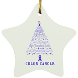 Colon Cancer Awareness Star Decoration