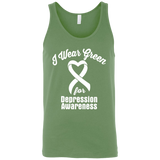 I Wear Green! Depression Awareness Tank Top