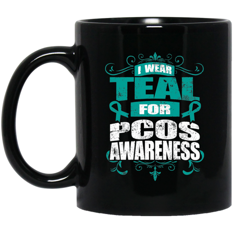 I Wear Teal for PCOS Awareness! Mug