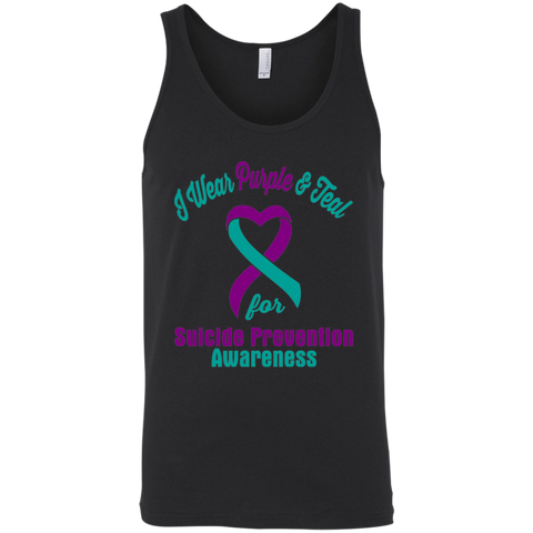 I Wear Purple & Teal!! Suicide Prevention Awareness Tank Top - The Awareness Store