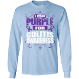 I Wear Purple for Colitis Awareness! Long Sleeve T-Shirt