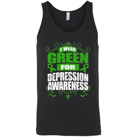 I Wear Green for Depression Awareness! Tank Top - The Awareness Store