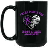 I wear Purple for Crohn's & Colitis... Mug