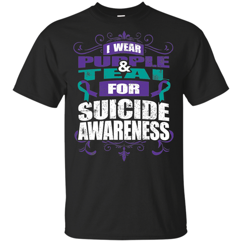 I Wear Teal & Purple for Suicide Awareness! KIDS t-shirt - The Awareness Store