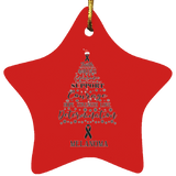 Melanoma Awareness Star Decoration