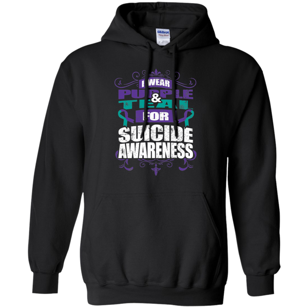I Wear Teal & Purple for Suicide Awareness! Hoodie