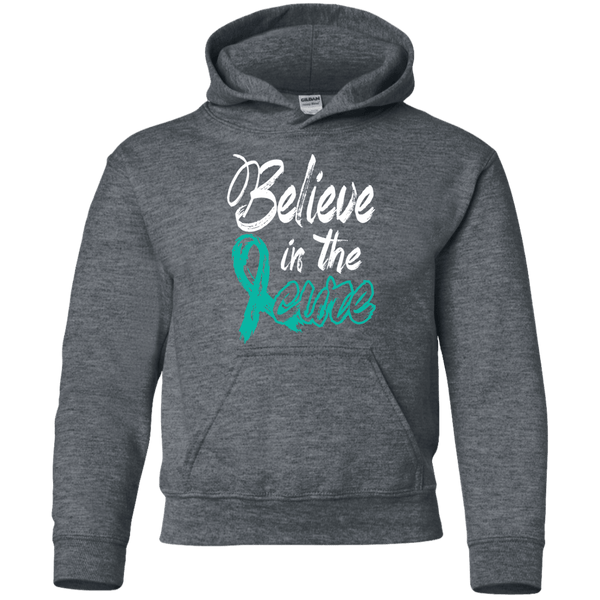 Believe in the cure Ovarian Cancer Awareness Kids Hoodie