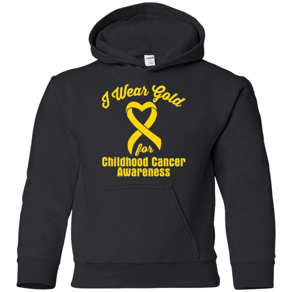 I Wear Gold! Childhood Cancer Awareness KIDS Hoodie