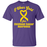 I Wear Gold! Childhood Cancer Awareness KIDS t-shirt