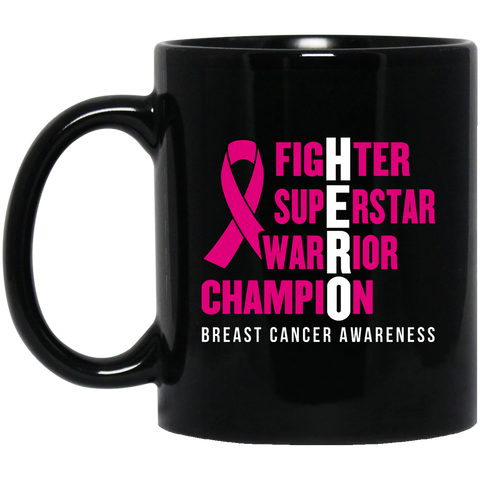 HERO! Breast Cancer Awareness Mug - The Awareness Store