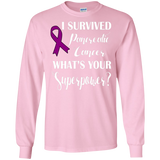 I Survived Pancreatic Cancer! Pancreatic Cancer Awareness Long Sleeve T-Shirt