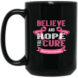 Believe & Hope for a Cure Breast Cancer Awareness Mug