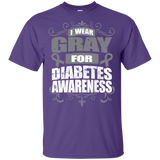 I Wear Gray for Diabetes Awareness! KIDS t-shirt