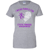 I wear Purple for Cystic Fibrosis Awareness T-Shirt