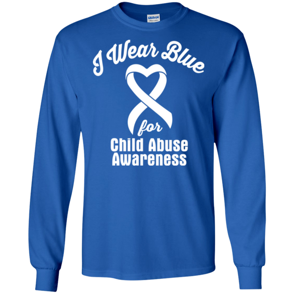 I Wear Blue! Child Abuse Awareness Long Sleeve T-Shirt