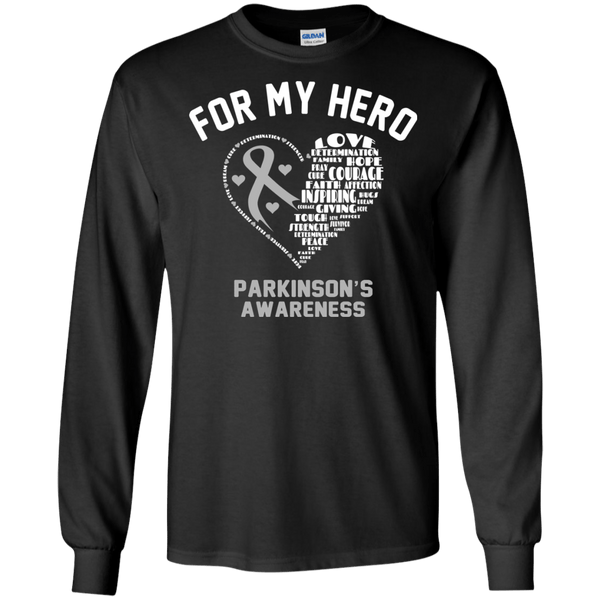 For My Hero Parkinson's Awareness Long Sleeve T-Shirt & Crewneck