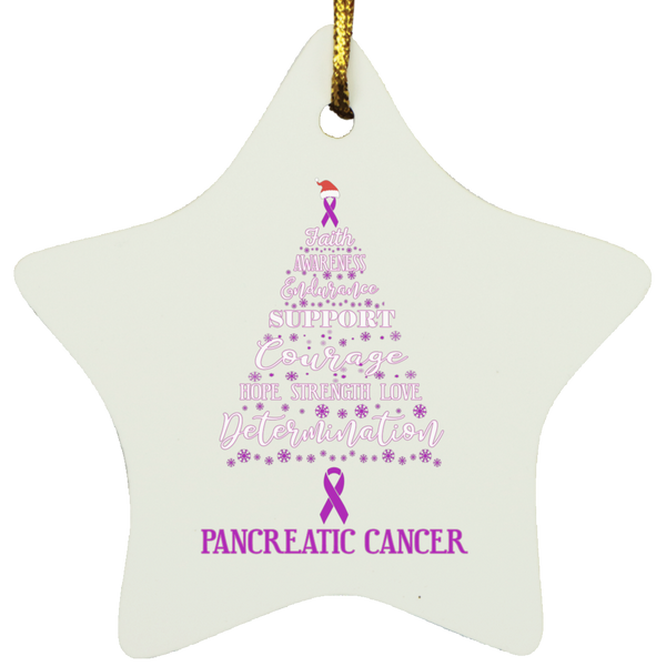 Pancreatic Cancer Star Decoration