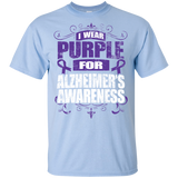 I Wear Purple for Alzheimer's Awareness! KIDS t-shirt