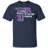 Hope Faith Love Cystic Fibrosis Awareness T-Shirt