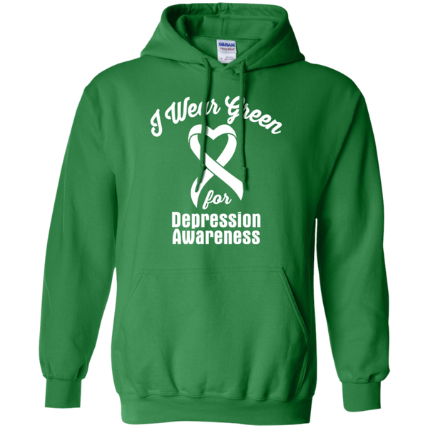 I Wear Green! Depression Awareness Hoodie