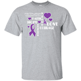 Hope Faith Love Fibromyalgia Awareness T-Shirt
