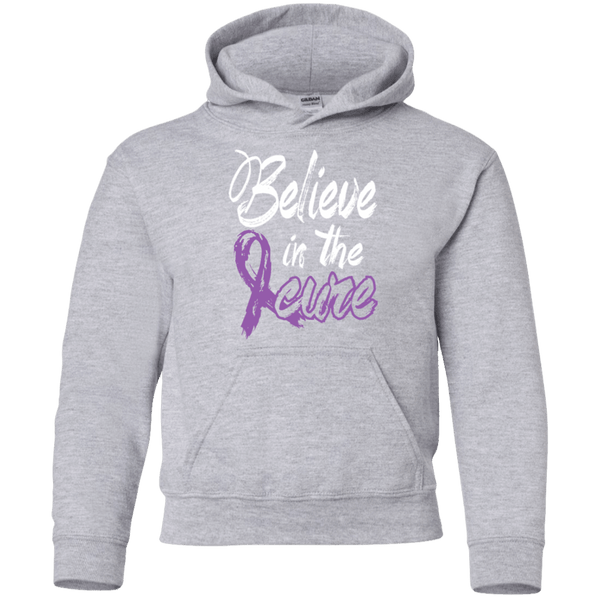Believe in the cure Fibromyalgia Awareness Kids Hoodie