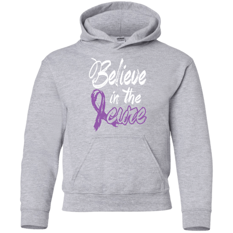 Believe in the cure Fibromyalgia Awareness Kids Hoodie - The Awareness Store