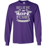 Believe & Hope For A Cure Parkinson's Awareness Long Sleeve T-Shirt & Crewneck