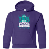 I Wear Teal for PCOS Awareness! KIDS Hoodie