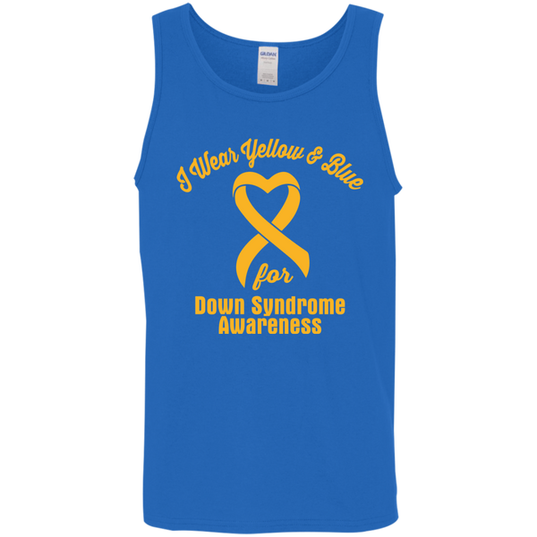 I Wear Yellow & Blue for Down Syndrome Awareness... Unisex Tank Top