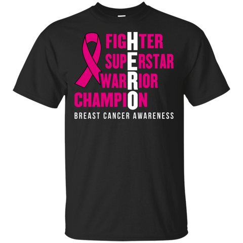 HERO! Breast Cancer Awareness T-shirt - The Awareness Store