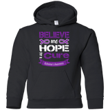 Believe & Hope for a Cure! Alzheimer's  Awareness Kids Hoodie