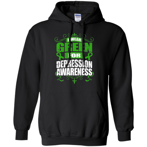 I Wear Green for Depression Awareness! Hoodie - The Awareness Store