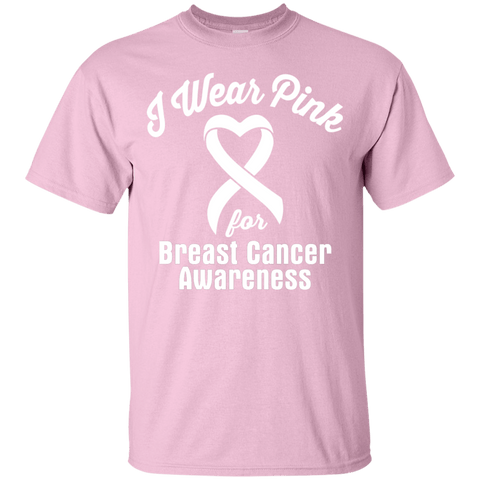 I Wear Pink For Breast Cancer Awareness T-Shirt - The Awareness Store
