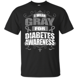 I Wear Gray for Diabetes Awareness! KIDS t-shirt