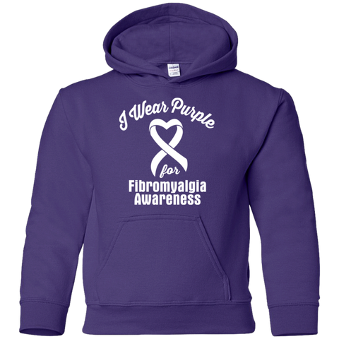 I Wear Purple for Fibromyalgia Awareness... KIDS Hoodie - The Awareness Store