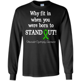 Born to Stand Out! Muscular Dystrophy Awareness Long Sleeve T-Shirt - The Awareness Store