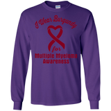 I Wear Burgundy! Multiple Myeloma Awareness Long Sleeve T-Shirt